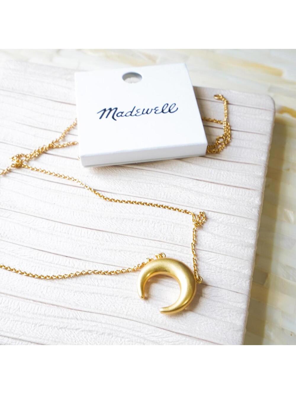 Madewell Chunky Crescent Moon Necklace